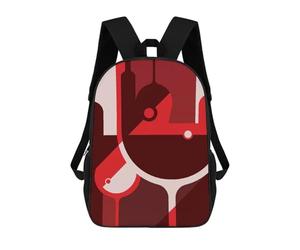 sinyumoney Wine Glasses And Bottles Sac À Dos Scolaire Pour Enfants Imprimé En 3D, Idéal Pour Les Voyages Et Les Lectures, Pour Les Garçons Et Les Élèves Du Primaire 17inch