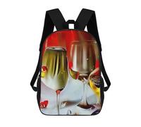 sinyumoney Wine Glory Sparkling Sac À Dos Scolaire Pour Adolescents, Imprimé En 3D, Ajustable, À Poches Tendance, Pour Enfants, Garçons, Filles, Étudiants Et Adolescents 17inch