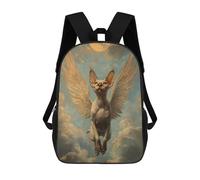 sinyumoney Winged Sphynx Cat Angelic Sphynx Cat Sacs À Dos Pour Enfants, Sac À Dos Scolaire, Sac À Dos Imprimé En 3D Pour Enfants, Sac À Dos De Voyage, Sac À Livres, Sac D'école Pour Enfants 17inch