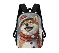 sinyumoney Winter Dog Portrait-1 Sac À Dos Scolaire Imprimé En 3D Pour Enfants, Sac À Dos De Voyage Tendance Et Décontracté Pour Écoliers 17inch