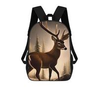 sinyumoney Winter Majesty Deer Sac À Dos Enfant, Cartable Imprimé En 3D Pour Garçons Et Adolescents 17inch