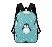 sinyumoney Winter Penguin Pattern Sacs À Dos Scolaires Pour Garçons Et Filles, Sacs À Dos Décontractés Pour Le Sport, Sacs À Dos De Grande Capacité Pour L'école Primaire 17inch