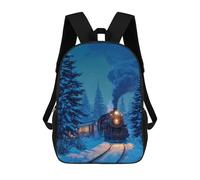 sinyumoney Winter Train Journey Sacs À Dos Imprimés En 3D Pour Enfants 17inch Sacs À Dos Tendance Et Décontractés Pour La Journée, Sacs De Voyage, Sacs À Dos D'extérieur Pour Garçons Et Filles