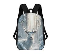 sinyumoney Winter Wonderland Deer Sacs À Dos Pour Enfants, Sac À Dos Scolaire Imprimé En 3D Pour Enfants, Sac À Dos De Voyage, Sac À Livres Pour Enfants 17inch Sac D'école