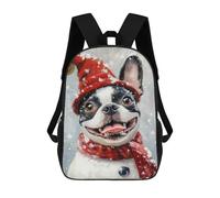 sinyumoney Winter Wonderland Dog-5 Sacs À Dos Pour Enfants, Sac À Dos Scolaire Imprimé En 3D Pour Enfants, Sac À Dos De Voyage, Sac À Livres Pour Enfants 17inch Sac D'école