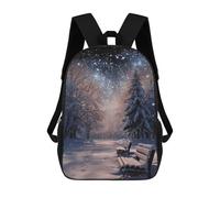 sinyumoney Winter Wonderland Pathway Sacs À Dos Pour Enfants, Cartables 3D Personnalisés Pour Garçons Et Filles, Grands Sacs À Dos Scolaires Décontractés 17inch