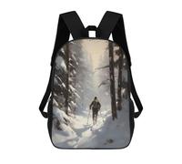 sinyumoney Winter Wonderland Skier Sac À Dos, Cartable Imprimé En 3D, Sac À Goûter, Sac À Dos De Voyage, Sac À Dos Entre Amis, Sac À Dos Scolaire Pour Filles Et Garçons 17inch