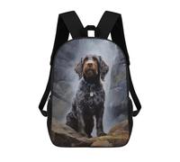 sinyumoney Wirehaired Pointing Griffo Sac À Dos Pour Enfants, Impression 3D, Sac D'école Pour Garçons Et Filles, Sac À Dos Tendance Et Décontracté Pour Écoliers 17inch