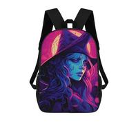 sinyumoney Witch's Enchanted Night Sacs À Dos Décontractés Pour Enfants, Sacs D'école Pour Adolescents, Filles Et Garçons, Sacs À Dos Pour Livres 17inch