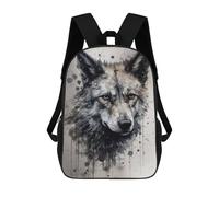 sinyumoney Wolf Beauty Black Ink Sac À Dos Imprimé En 3D Pour Enfants, Sac D'école Grande Capacité, Sac De Voyage, Sac À Livres, Sac À Dos Scolaire Pour Enfants 17inch
