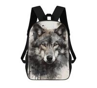 sinyumoney Wolf Beauty Watercolor Sac À Dos Pour Enfants, Impression 3D, Sac D'école Pour Garçons Et Filles, Sac À Dos Tendance Et Décontracté Pour Écoliers 17inch
