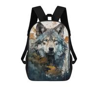 sinyumoney Wolf Blue Eyes Sac À Dos Enfant, Sac D'école, Sac À Dos Imprimé 3D Avec Motif De Dessin Animé, Grande Capacité, Pour Garçons Et Filles 17inch