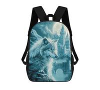 sinyumoney Wolf Castle Moon Night Fantasy Sacs À Dos Pour Enfants, Sac À Dos Scolaire Imprimé En 3D Pour Enfants, Sac À Dos De Voyage, Sac À Livres Pour Enfants 17inch Sac D'école