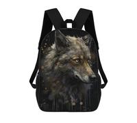 sinyumoney Wolf Enchanted Isle Sacs À Dos Scolaires Pour Enfants, Sac D'école Imprimé En 3D Pour Garçons, Élèves Du Primaire Et Du Collège 17inch