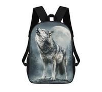 sinyumoney Wolf Howling at Moon-8 Sacs À Dos Pour Enfants, Sac À Dos Scolaire Imprimé En 3D Pour Enfants, Sac À Dos De Voyage, Sac À Livres Pour Enfants 17inch Sac D'école