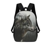 sinyumoney Wolf in Mountain Landscape Sacs À Dos Pour Enfants, Sac À Dos Scolaire Imprimé En 3D Pour Enfants, Sac À Dos De Voyage, Sac À Livres Pour Enfants 17inch Sac D'école