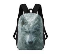sinyumoney Wolf in Smoke Sacs À Dos Pour Enfants, Cartables Imprimés En 3D, Sacs À Dos Pour Élèves Du Primaire Et Du Collège (garçons Et Filles) 17inch