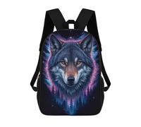 sinyumoney Wolf in The Night Sky Sac À Dos Scolaire Pour Adolescents, Imprimé En 3D, Ajustable, À Poches Tendance, Pour Enfants, Garçons, Filles, Étudiants Et Adolescents 17inch