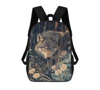 sinyumoney Wolf in The Woods Sac À Dos Scolaire Pour Filles Et Garçons, Grand Sac À Dos Léger Pour Enfants Et Étudiants 17inch