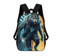 sinyumoney Wolf in Urban Armor Sacs À Dos Pour Enfants, Cartables 3D Personnalisés Pour Garçons Et Filles, Grands Sacs À Dos Scolaires Décontractés 17inch