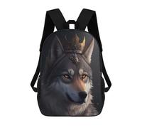 sinyumoney Wolf King Funny Sac À Dos Pour Enfants, Impression 3D, Sac D'école Pour Garçons Et Filles, Sac À Dos Tendance Et Décontracté Pour Écoliers 17inch
