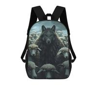 sinyumoney Wolf Mask Sheep Art Sac À Dos Imprimé En 3D Pour Enfants, Sac À Dos Scolaire, Sac À Dos De Voyage Pour Enfants, Sac À Livres Grande Capacité, Sac À Dos Pour Enfants 17inch