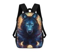 sinyumoney Wolf Moon Dreamcatcher Art Sac À Dos Imprimé En 3D, Sac D'école Décontracté Et Tendance Pour Enfants, Sac D'école Pour Garçons, Collégiens 17inch