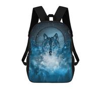 sinyumoney Wolf Moonlit Forest Sac À Dos Scolaire Pour Enfants, Imprimé En 3D, Sac À Dos Tendance Pour Garçons, Élèves Du Primaire Et Du Collège 17inch
