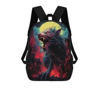 sinyumoney Wolf of Saint Luna Sacs À Dos Pour Enfants, Sac À Dos Scolaire, Sac À Dos Imprimé En 3D Pour Enfants, Sac À Dos De Voyage, Sac À Livres, Sac D'école Pour Enfants 17inch