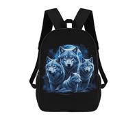 sinyumoney Wolf Pack Sac À Dos Enfant, Cartable Imprimé En 3D Pour Garçons Et Adolescents 17inch