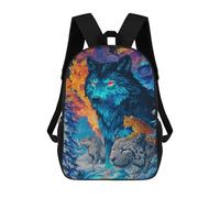 sinyumoney Wolf Pack Wild Adventure Sacs À Dos Pour Enfants, Sac À Dos Scolaire Imprimé En 3D Pour Enfants, Sac À Dos De Voyage, Sac À Livres Pour Enfants 17inch Sac D'école