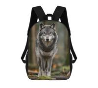 sinyumoney Wolf Portrait in Forest Setting 17inch Sacs À Dos Scolaires Imprimés En 3D - Sacs À Dos Tendance Pour Garçons Du Primaire Et Du Collège