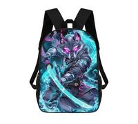 sinyumoney Wolf Samurai Warrior Sac À Dos Scolaire Pour Enfants, Imprimé En 3D, Pour Garçons, Élèves Du Primaire Et Du Collège 17inch