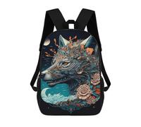 sinyumoney Wolf Spirit Art Print-4 Sac À Dos Imprimé En 3D, Sac D'école Décontracté Et Tendance Pour Enfants, Sac D'école Pour Garçons, Collégiens 17inch