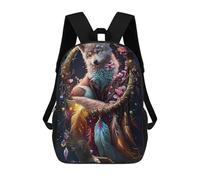 sinyumoney Wolf Spirit Dreamcatcher Sac À Dos Imprimé En 3D, Sac D'école Décontracté Et Tendance Pour Enfants, Sac D'école Pour Garçons, Collégiens 17inch