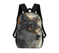 sinyumoney Wolf with Fiery Eyes Sac À Dos Imprimé 3D Pour Enfants, Sac À Dos Léger Pour Écoliers Et Écoliers, Sac À Goûter Pour La Crèche 17inch