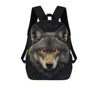 sinyumoney Wolf with Glowing Eyes Sacs À Dos Imprimés En 3D Pour Enfants 17inch Sacs À Dos Tendance Et Décontractés Pour La Journée, Sacs De Voyage, Sacs À Dos D'extérieur Pour Garçons Et Filles