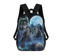 sinyumoney Wolves Howling at The Moon Sacs À Dos Pour Enfants, Sac À Dos Scolaire, Sac À Dos Imprimé En 3D Pour Enfants, Sac À Dos De Voyage, Sac À Livres, Sac D'école Pour Enfants 17inch