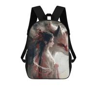 sinyumoney Woman And Fox Sacs À Dos Pour Enfants 17inch Sac À Dos Scolaire, Sac D'école Imprimé En 3D Pour Garçons, Élèves Du Primaire Et Du Collège
