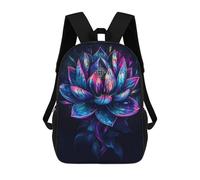 sinyumoney Wonderful Lotus Flower Sac À Dos Imprimé En 3D Pour Enfants, Sac À Dos Scolaire, Sac À Dos De Voyage Pour Enfants, Sac À Livres Grande Capacité, Sac À Dos Pour Enfants 17inch