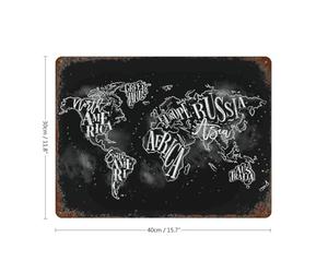 sinyumoney World Map 62 Décoration Murale En Fer Forgé Pour Piscine, Clubs, Bars Et Espaces Extérieurs