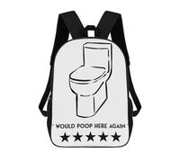 sinyumoney Would Poop Here Again Sac À Dos, Cartable Imprimé En 3D, Sac À Goûter, Sac À Dos De Voyage, Sac À Dos Entre Amis, Sac À Dos Scolaire Pour Filles Et Garçons 17inch