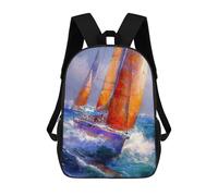 sinyumoney Yacht Boat Racing 2 Sac À Dos Scolaire Pour Enfants Imprimé En 3D, Idéal Pour Les Voyages Et Les Livres 17inch