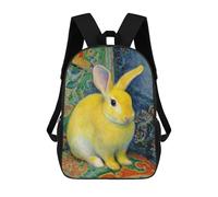 sinyumoney Yellow Rabbit Painting Sac À Dos Enfant, Sac À Dos Anime, Grand Sac À Dos Enfant, Sac À Dos Imprimé En 3D Pour Enfants, Cartable, Cartable Pour Garçons Et Filles 17inch