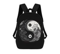 sinyumoney Yin And Yang Sac À Dos, Cartable Imprimé En 3D, Sac À Goûter, Sac À Dos De Voyage, Sac À Dos Entre Amis, Sac À Dos Scolaire Pour Filles Et Garçons 17inch