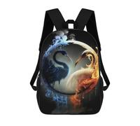 sinyumoney Yin Yang Birds Art Print Sacs À Dos Pour Enfants, Sac À Dos Scolaire Imprimé En 3D Pour Enfants, Sac À Dos De Voyage, Sac À Livres Pour Enfants 17inch Sac D'école