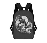 sinyumoney Yin Yang Bonsai Dragon Sacs À Dos Pour Enfants, Cartables Imprimés En 3D, Sacs À Dos Pour Élèves Du Primaire Et Du Collège, Garçons Et Filles 17inch