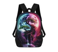 sinyumoney Yin Yang Bonsai Tree Moonlight Sac À Dos Scolaire Imprimé En 3D, Sac À Dos Décontracté Pour Enfants, Sac D'école Imprimé En 3D Pour Garçons, Primaire Et Collège 17inch