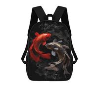 sinyumoney Yin Yang Carps Sacs À Dos Pour Enfants, Cartables Imprimés En 3D, Sacs À Dos Pour Élèves Du Primaire Et Du Collège, Garçons Et Filles 17inch