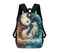 sinyumoney Yin Yang Fox Sac À Dos Imprimé En 3D Pour Garçons, Sac D'école Grande Capacité, Sac De Voyage, Sac À Livres, Sac D'école Pour Garçons, Mochila 17inch